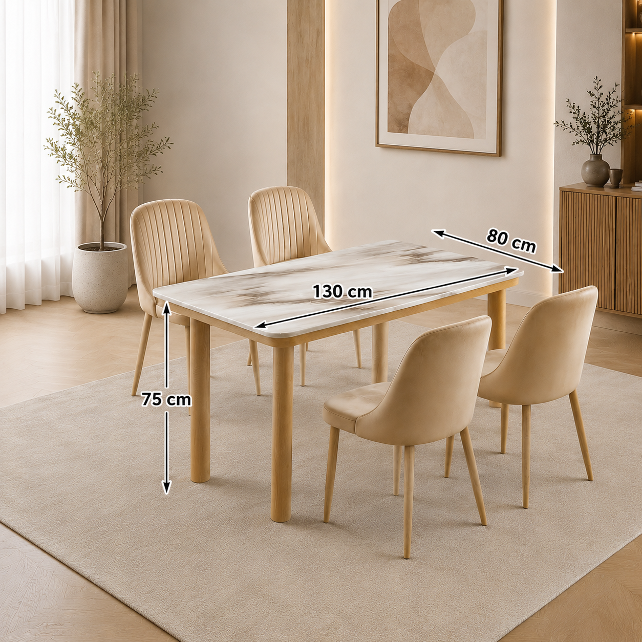 طاولة طعام - 5 قطع - WRD137