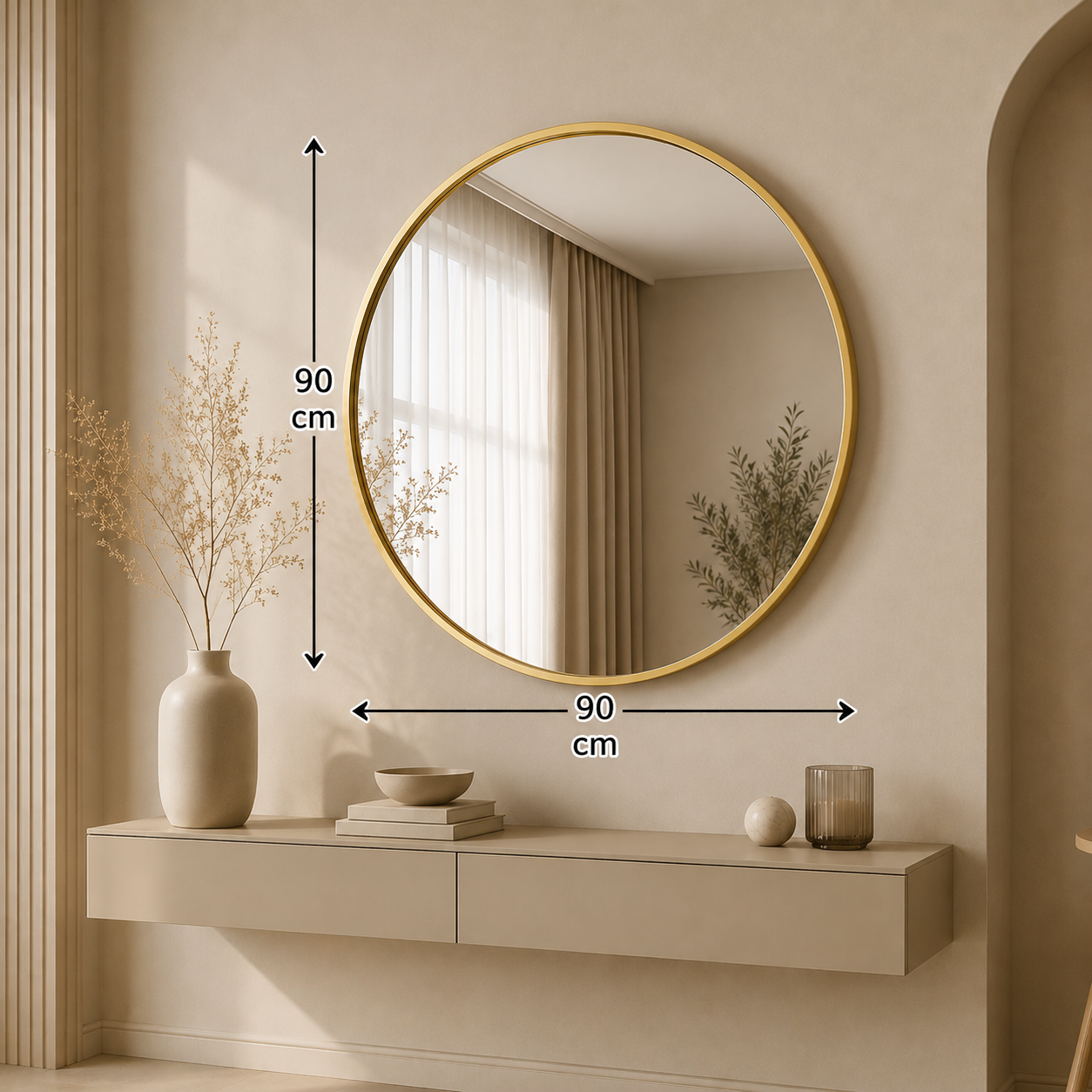 مرآة حائط - مقاسات متعددة - WRD25