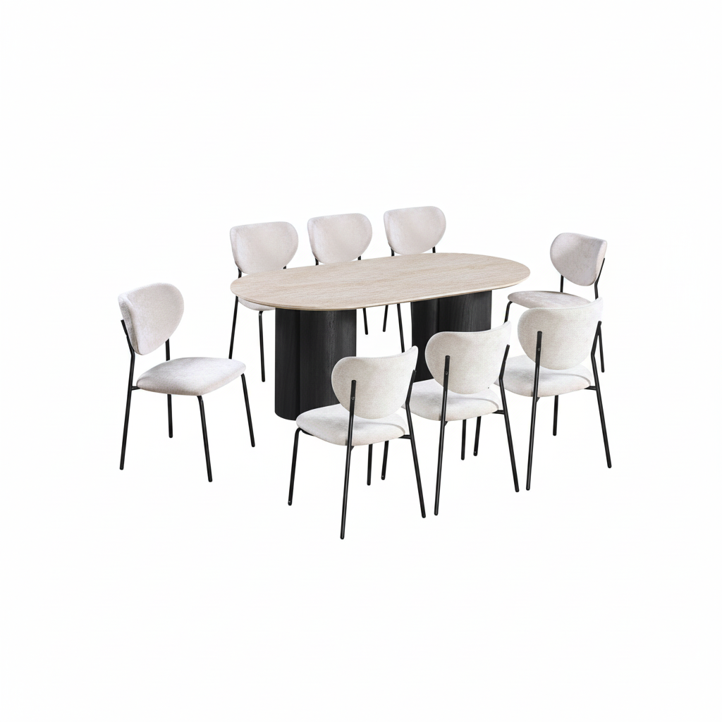 Dining Table Set - 9 pieces - WRD79