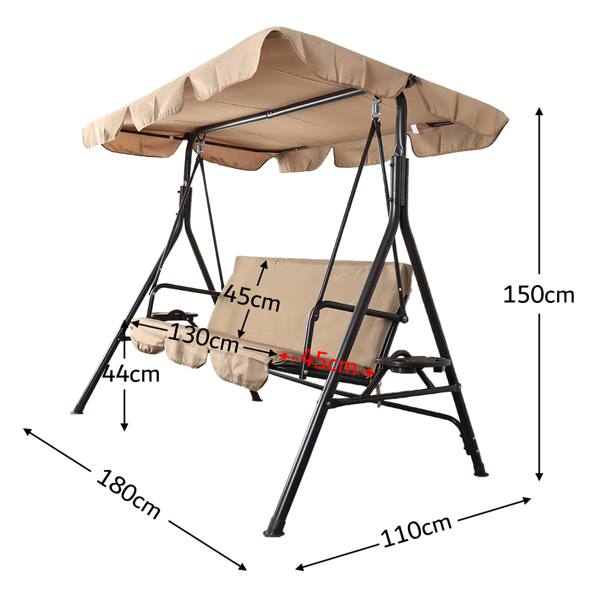 Garden Swing 180x110cm - ASL-7415-1