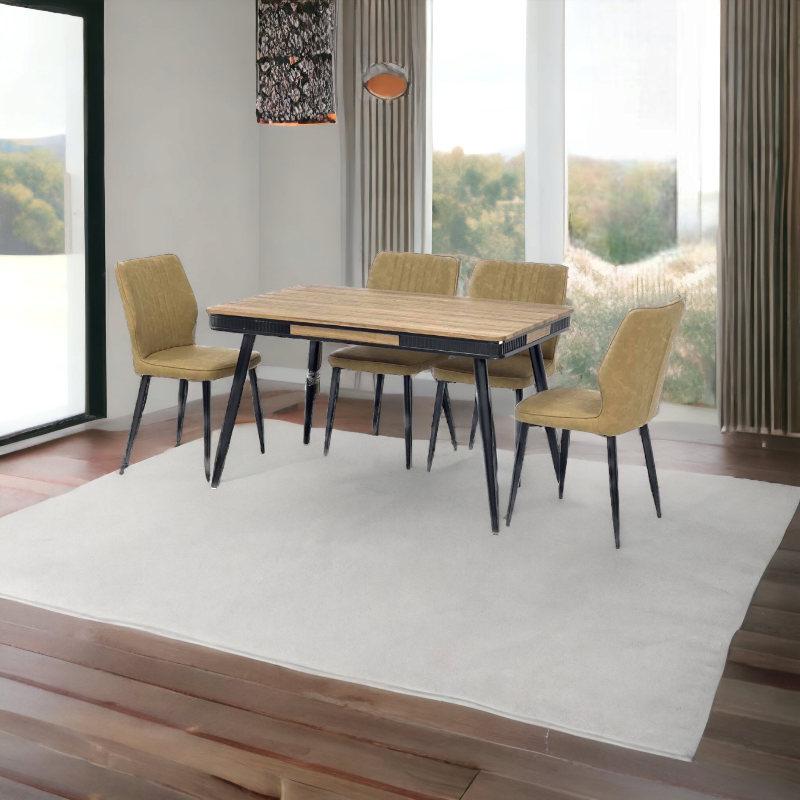 طاولة طعام مع 4 مقاعد