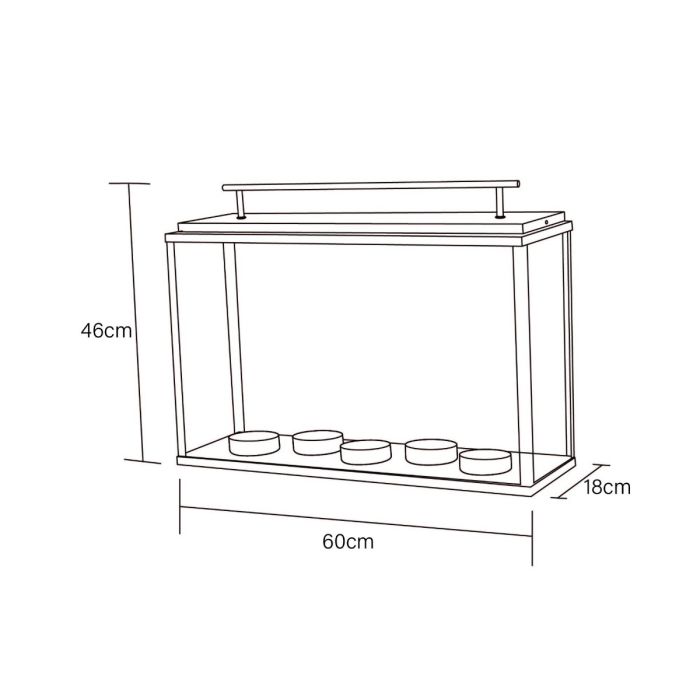 Candle light box 60x18cm - KAT26