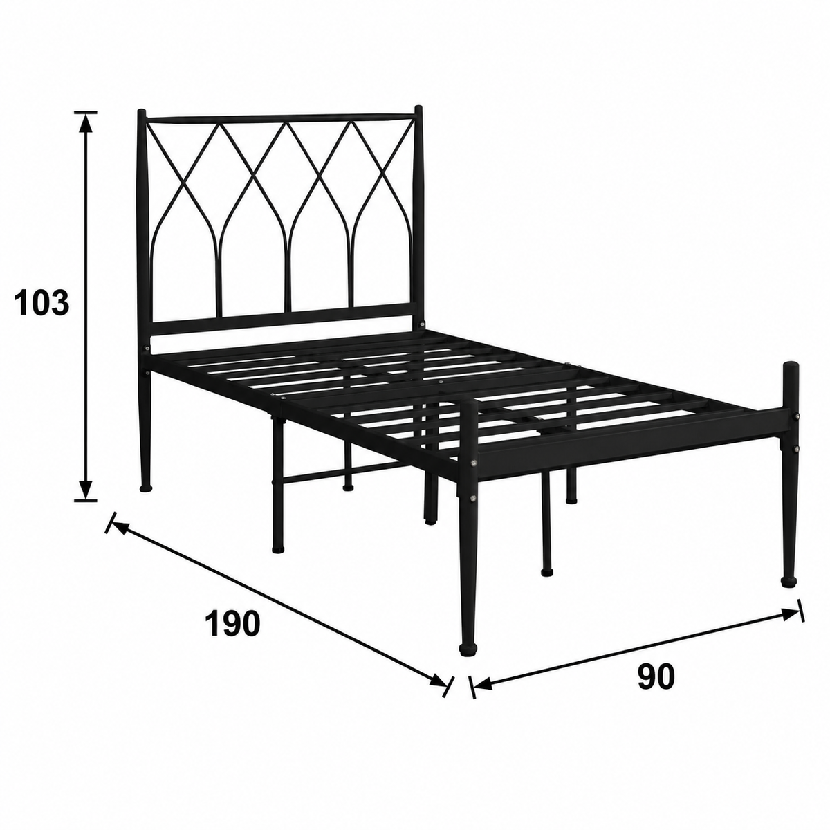 سرير90×190سم - WRD-11100025