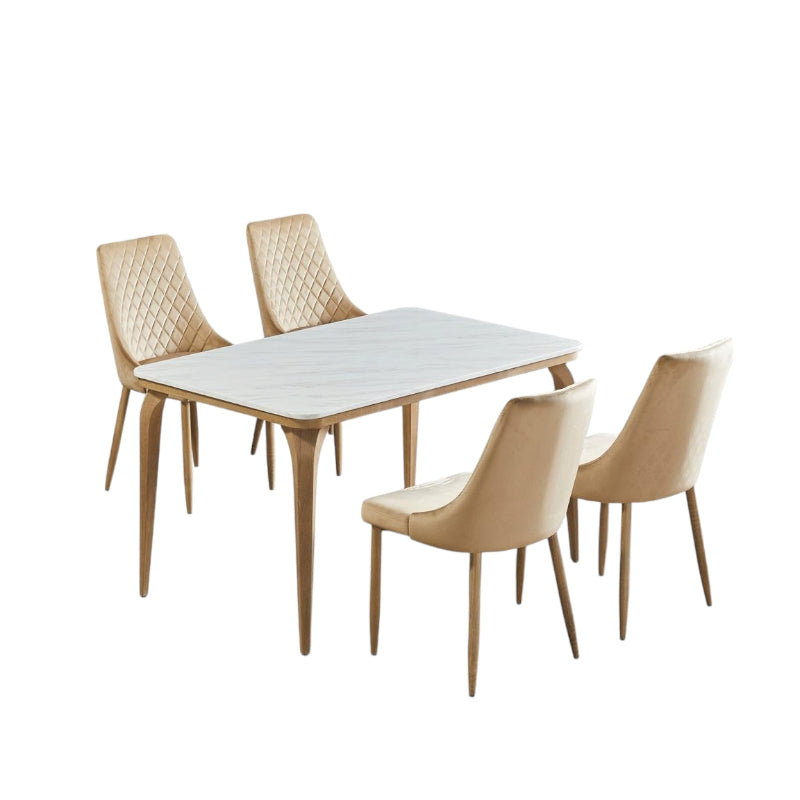 طاولة طعام مع 4 مقاعد 130×80سم - HOM14