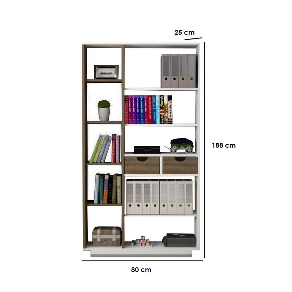Bookcase Shelving Unit 188x80cm - YAKOT3