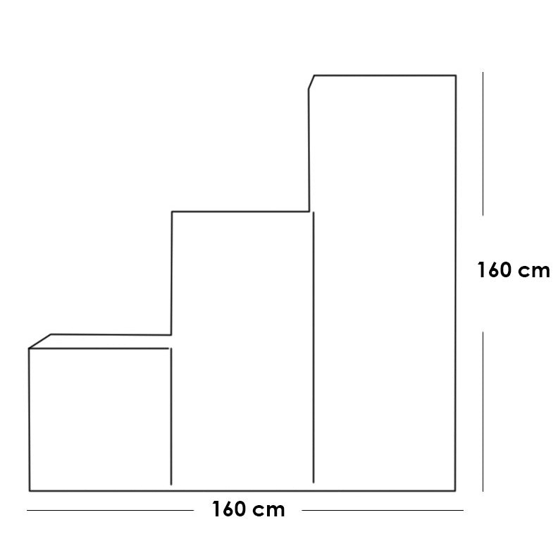 Shelving unit 160x25cm - YAKOT7
