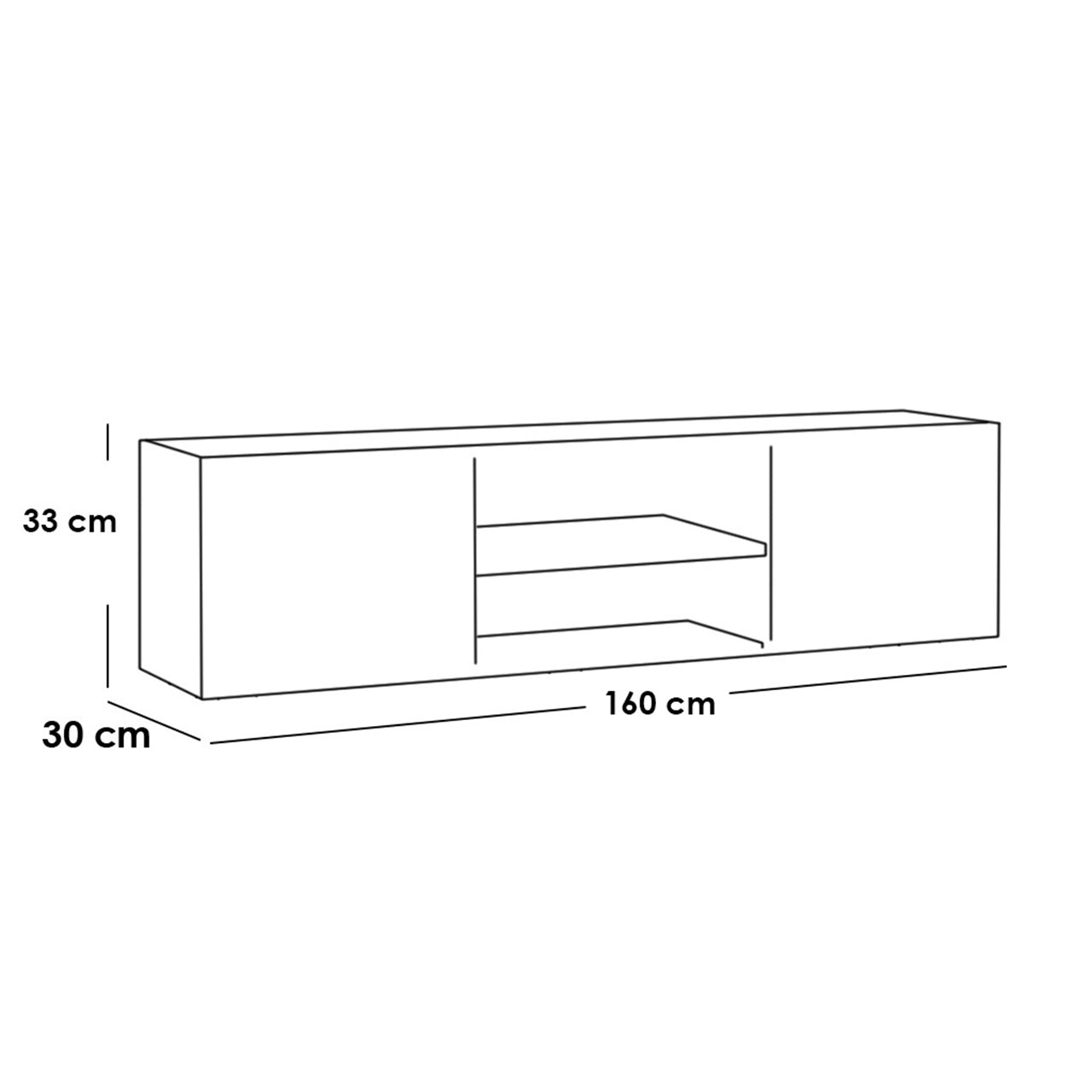TV table 160x30cm - YAKOT169