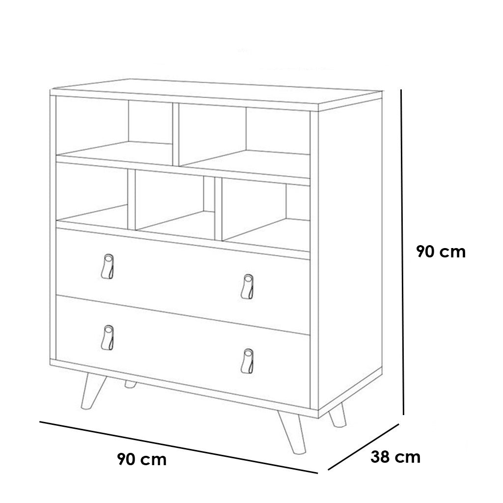 Shelving unit 90x38cm - YAKOT227