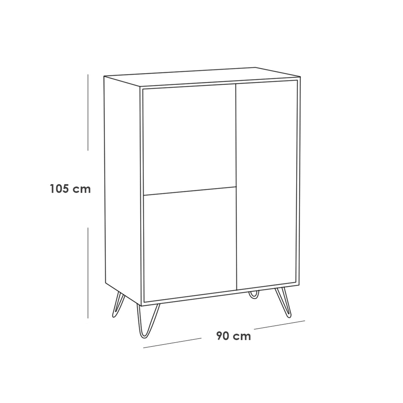 Shelving unit 90x38cm - YAKOT224