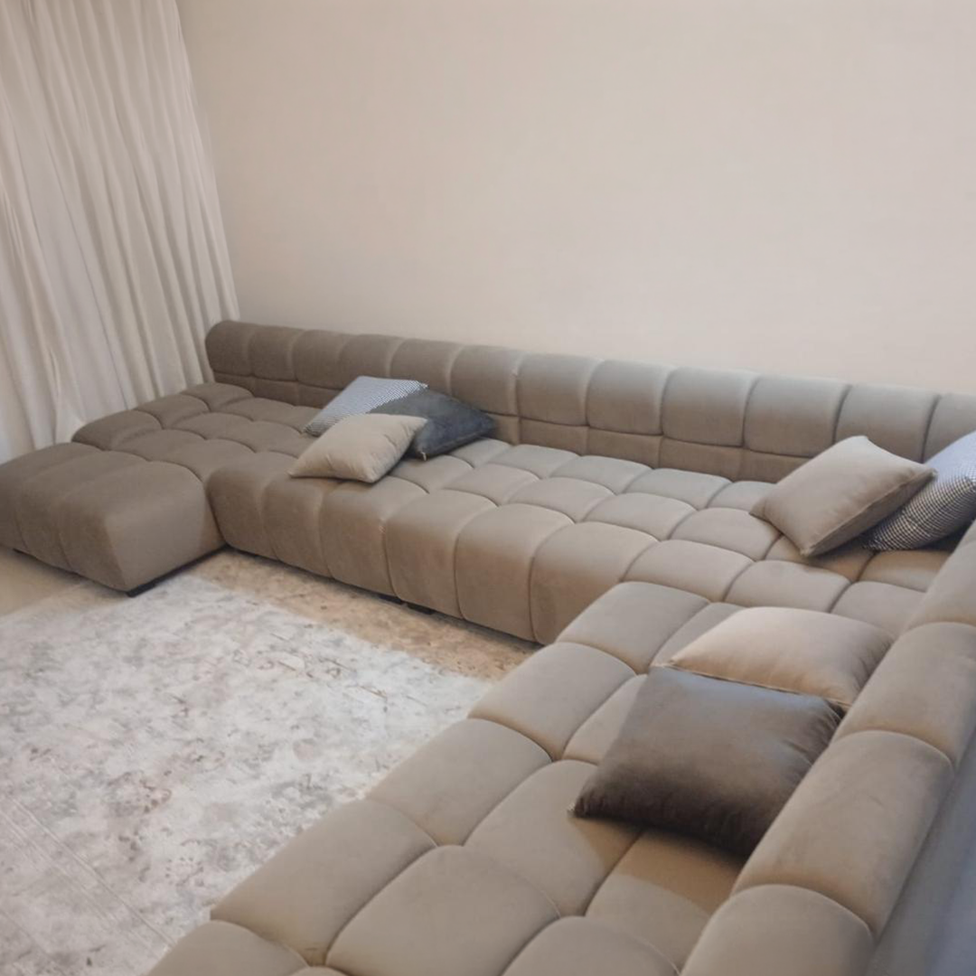 كنبة زاوية خشب سويدي 400×250سم - FAM960