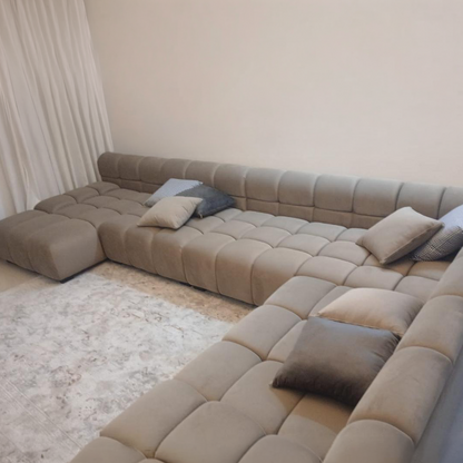 كنبة زاوية خشب سويدي 400×250سم - FAM960