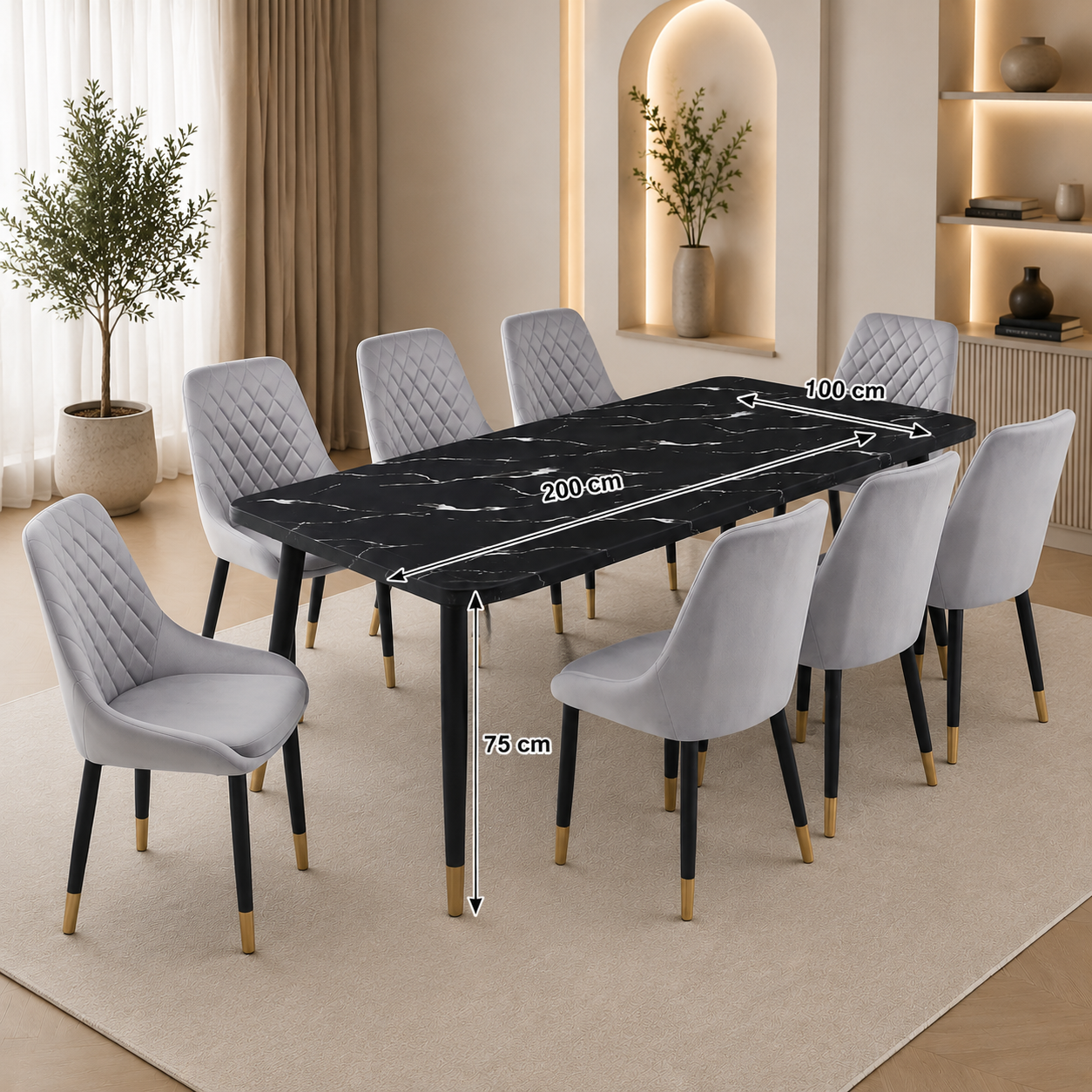 طاولة طعام - 9 قطع - WRD125