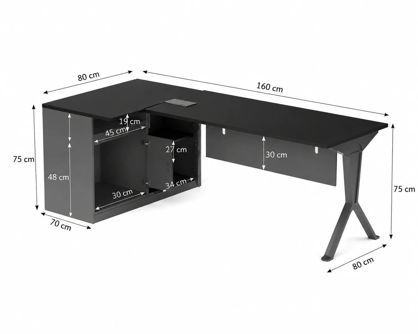 Desk 160x80cm - WRD265