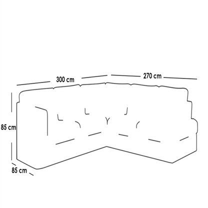 كنبة زاوية - 3 قطع - SAN63