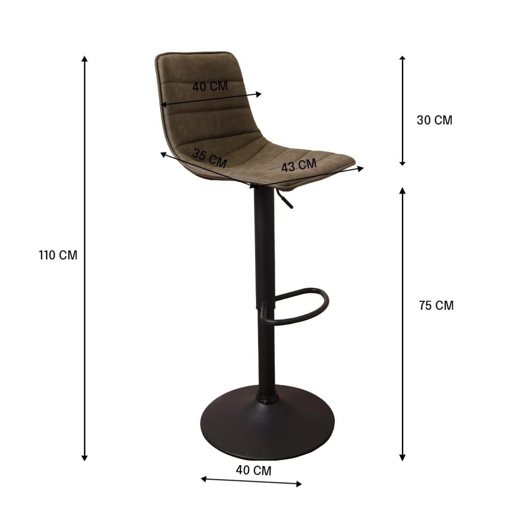 Hydraulic bar stool 110 x 43 cm - ROL21