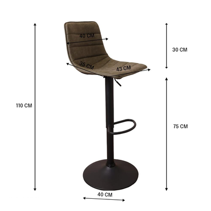 Hydraulic bar stool 110 x 43 cm - ROL21