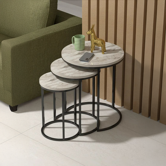 طقم طاولات جانبية 3 قطع