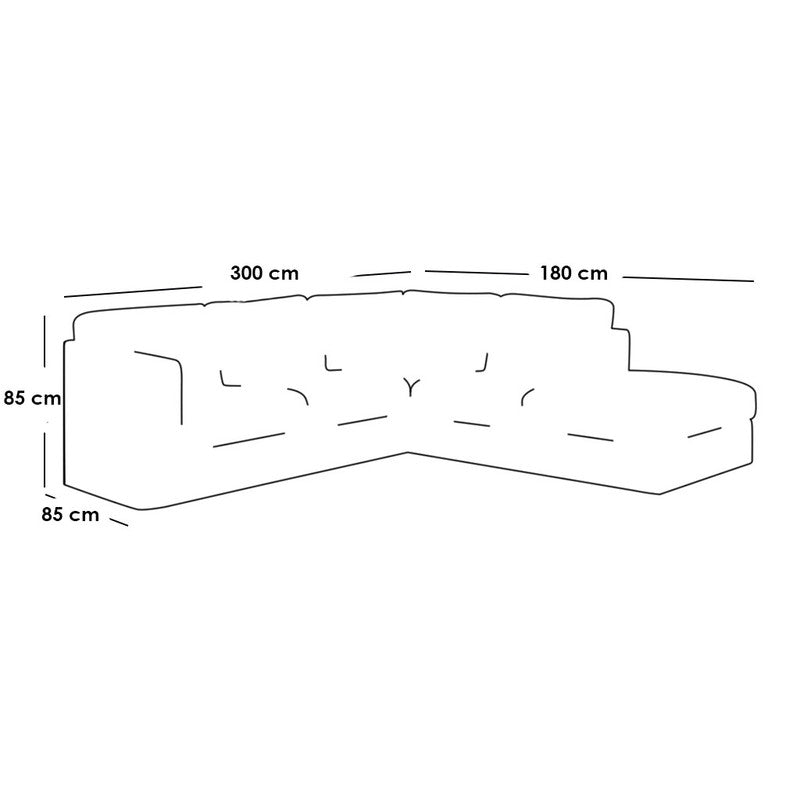Corner sofa 300x180cm - LOOK55