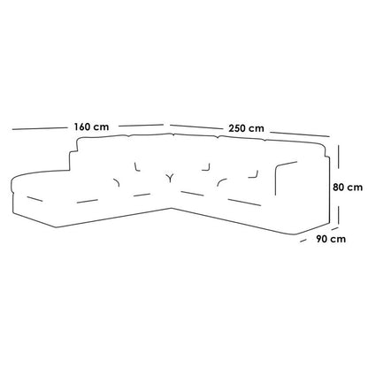 Corner sofa 250x160cm - LOOK68