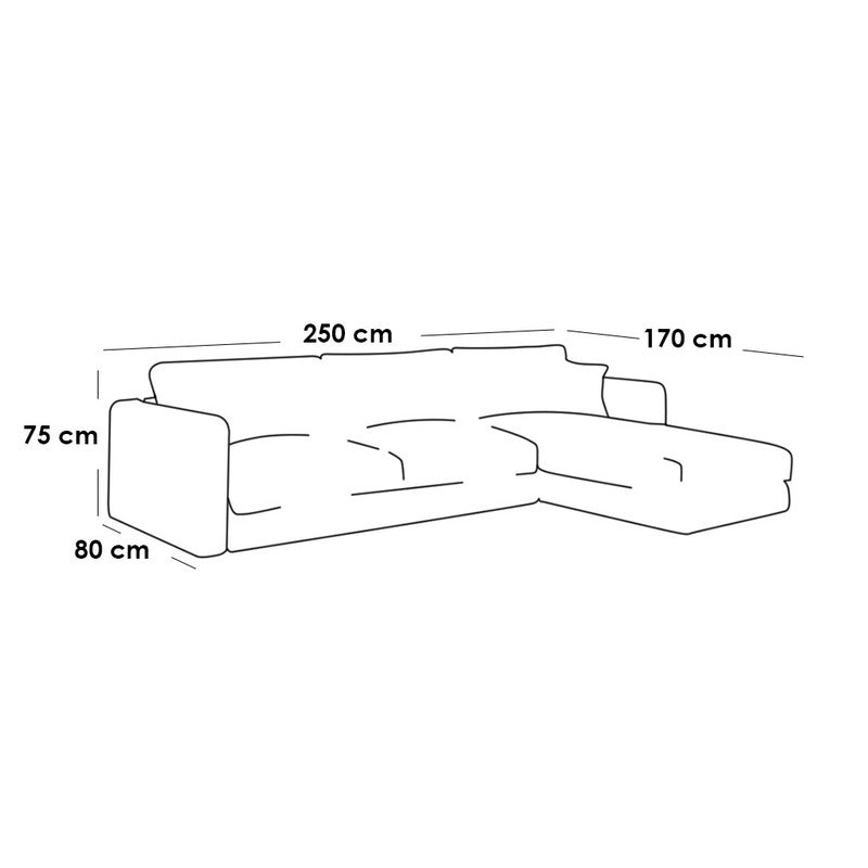 Corner sofa 250x170cm - LOOK70