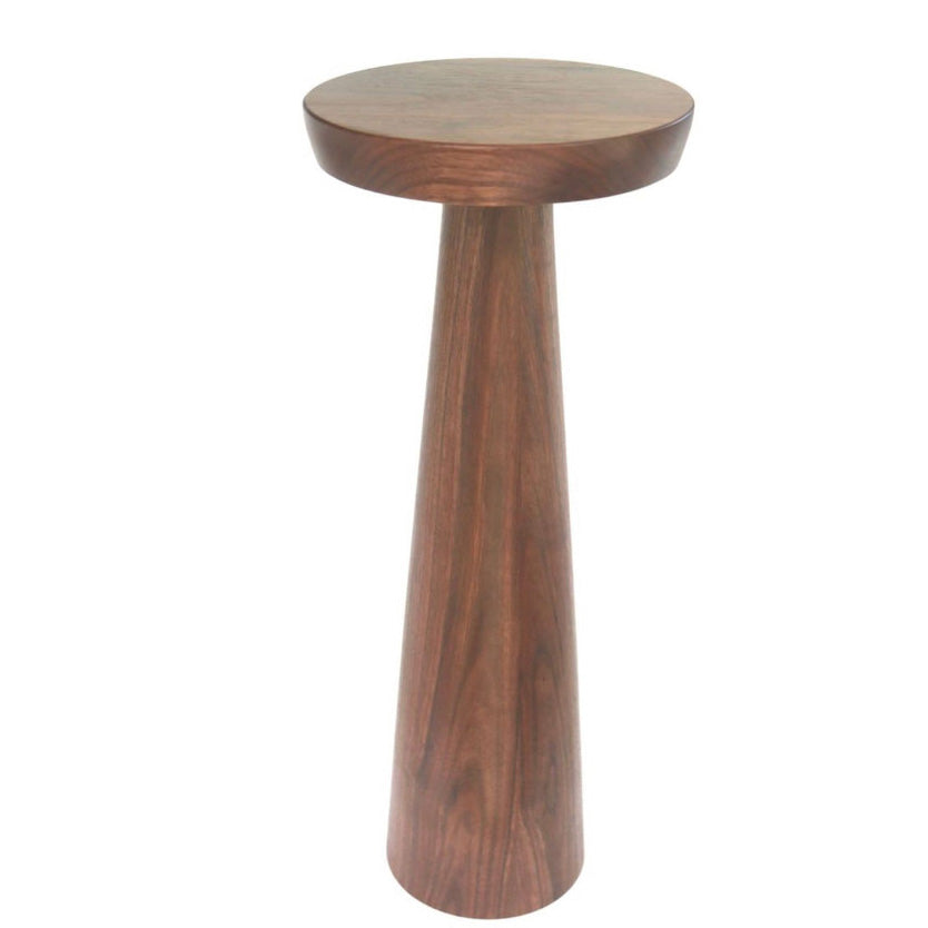 Walnut veneer wood Side table 60x35cm - FAM66