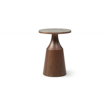 Walnut veneer wood Side table 55x35cm - FAM121