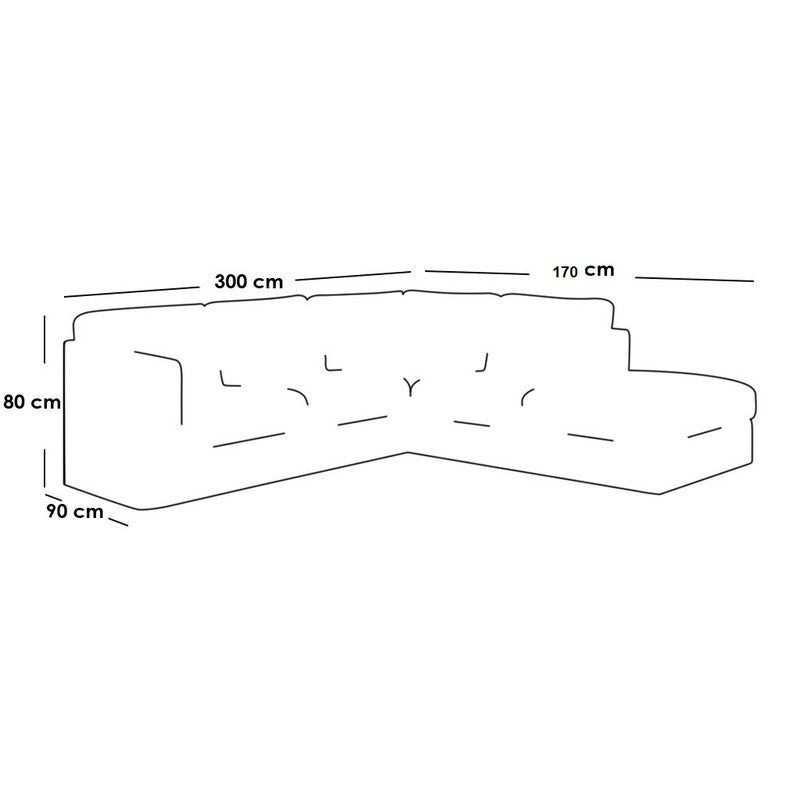 Corner sofa 300x170cm - LOOK66