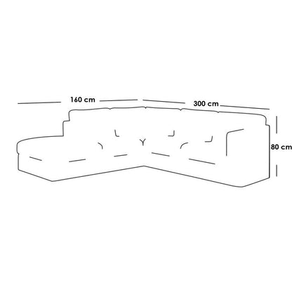 كنبة زاوية 300×160سم - LOOK71