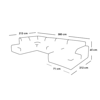 Corner sofa 380 x 212 cm - LOOK73