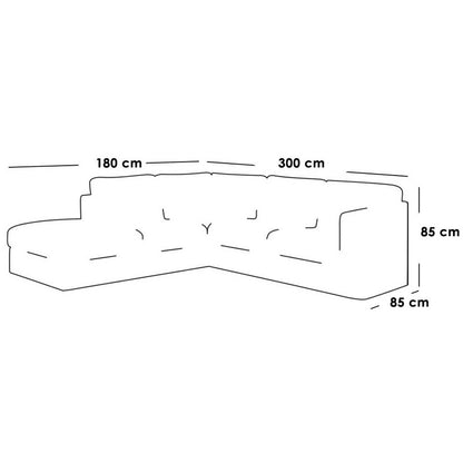 كنبة زاوية 300×180سم - LOOK75