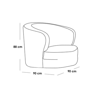 كرسي بذراعين 90×90سم - LOOK79